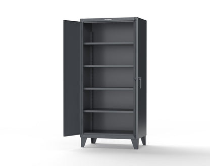 Strong Hold, 36" W x 24" D x 78" H, Industrial Cabinet, Heavy-Duty, Welded and Assembled, 12-Gauge Steel, Dark Gray, 4 Adjustable Shelves with 1,900 lbs. Capacity - USA, 36-244