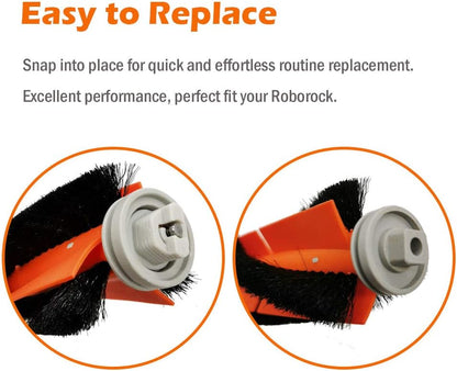 Replacement Parts Kit for Roborock S6, S6 Pure, S4, S5 Max, S5, E2, E25, E35 Robot Vacuum Main Brushes