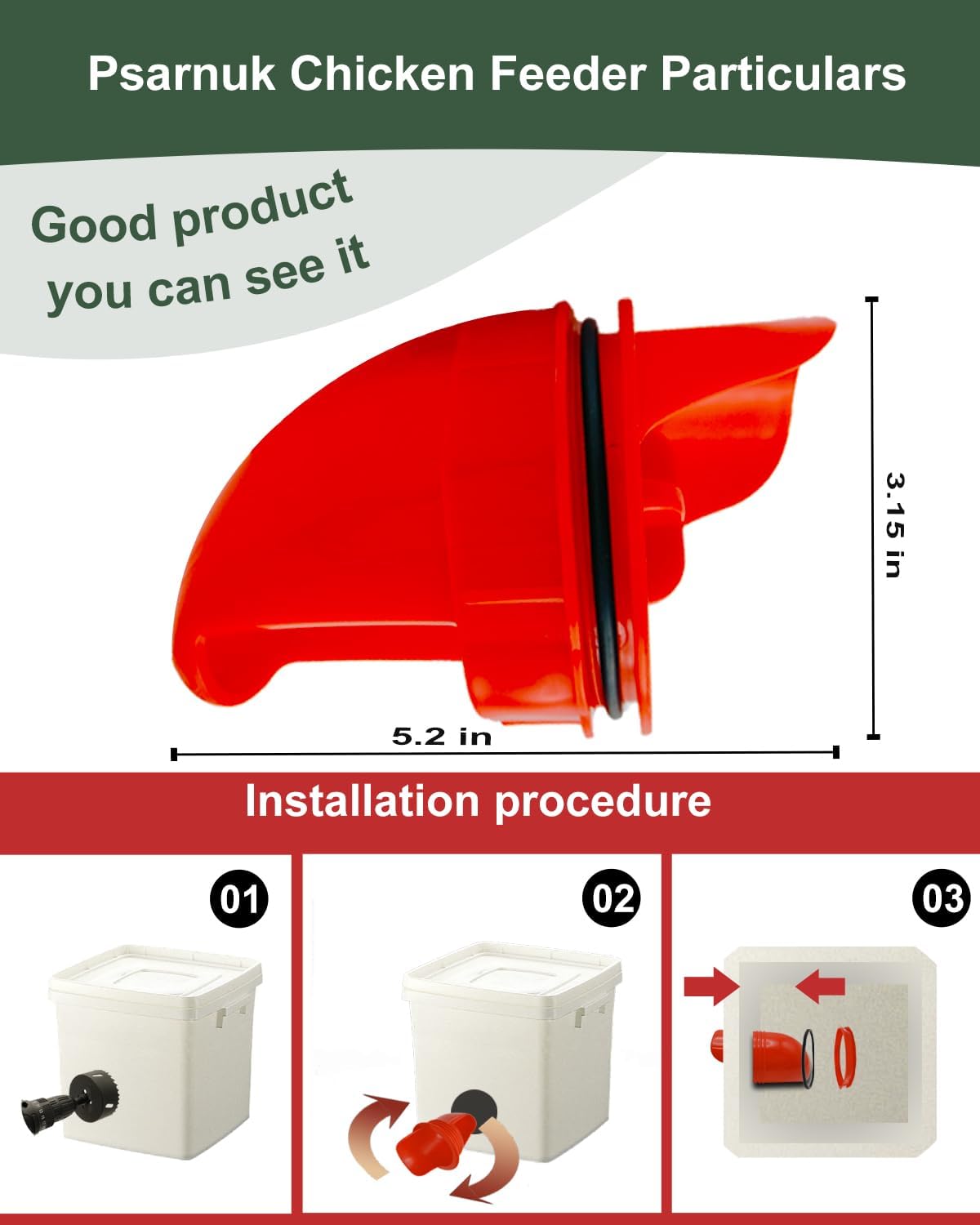psarnuk Set, 8 4 Chicken Feeder & Chicken Waterer Cup Water Cups Feeders, Automatic DIY Poultry Feeding Watering Kit
