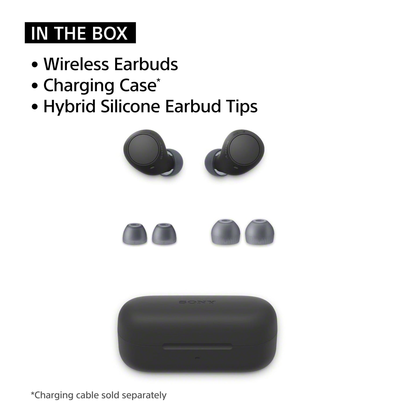 Sony WF-C510 Truly Wireless in-Ear Bluetooth Earbud Headphones with up to 22-Hour Battery, Multipoint-Connection, Mic and IPX4 Water Resistance, Black- NEW