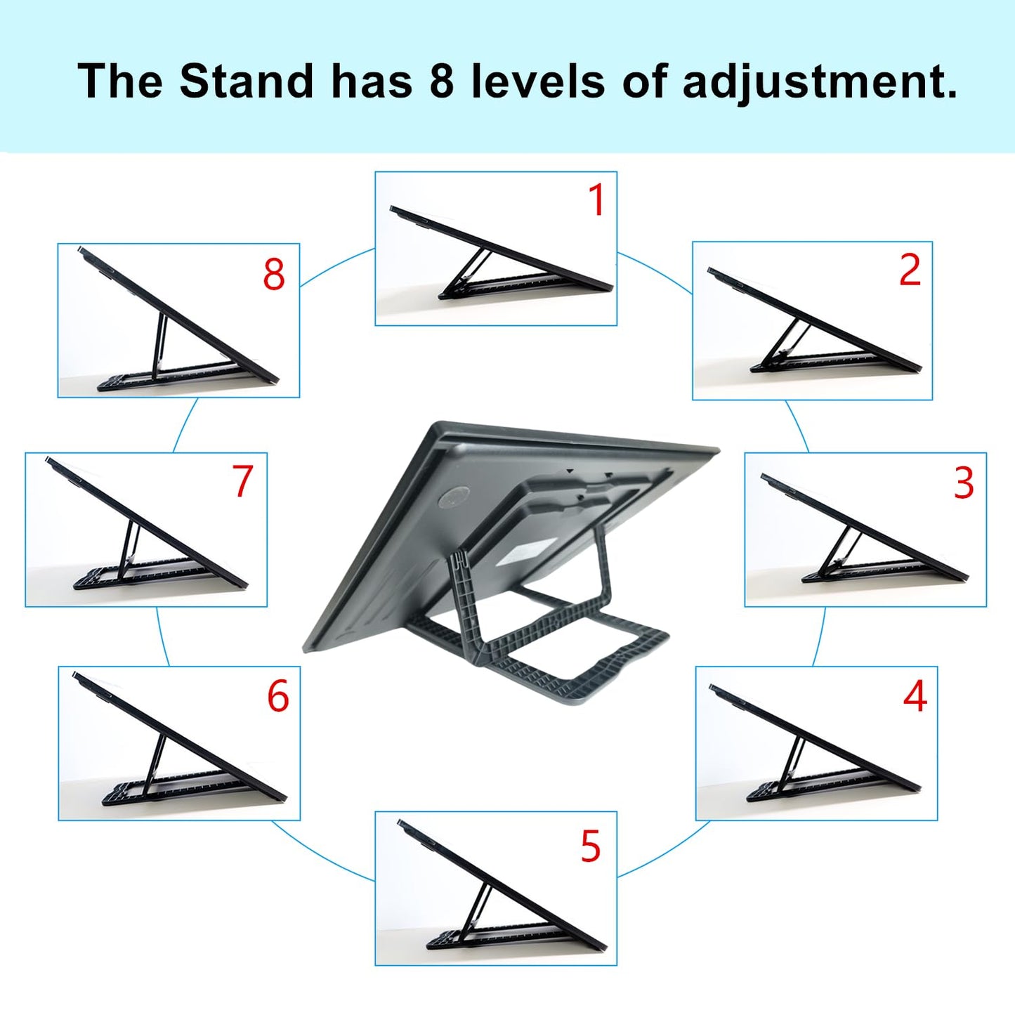 A3 Wireless Rechargeable Tracing Light Pad, 3-Colors & 8-Level Adjustable Brightness, 2500mAh Battery Powered Ultra-Thin Light Board with Foldable Stand for Diamond Art Painting