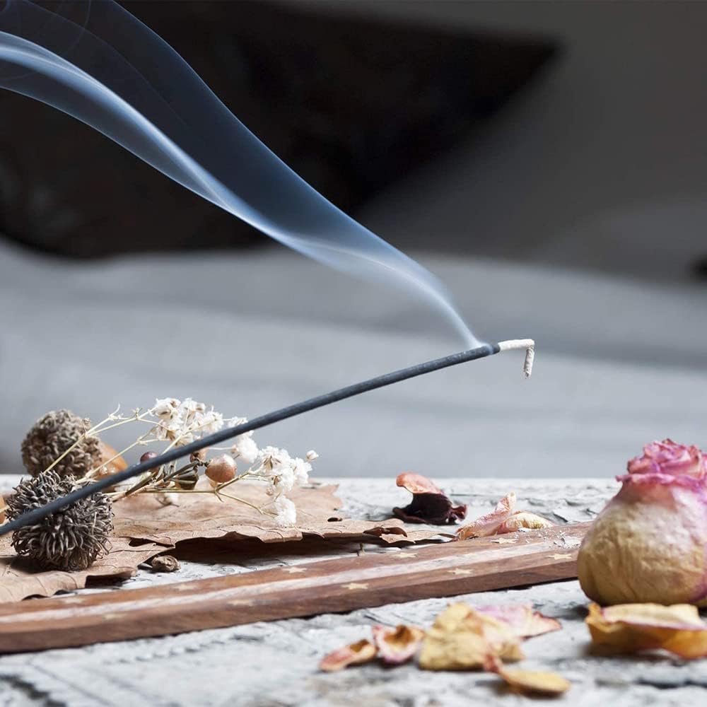 Premium Quality Incense Sticks Variety Gift Pack, 75 Sticks: Lavender, Sandalwood, Jasmine, Vanilla, Rose Aroma, Free