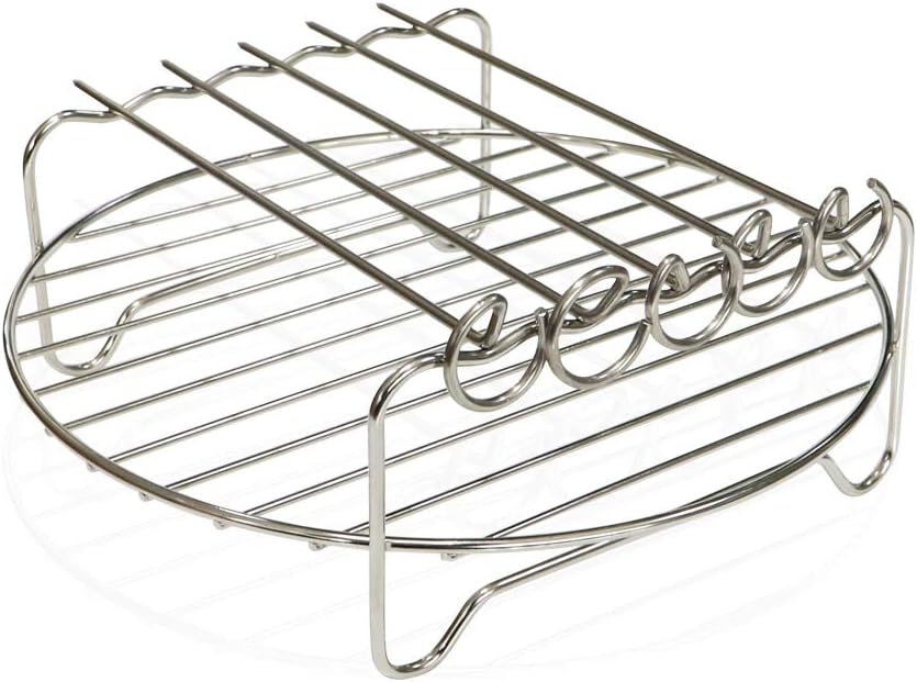 Air Fryer Double Layer Rack - Multi-purpose Accessories Fits Most 4.2QT or Above (8in, 5pins)