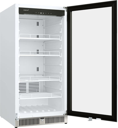 EdgeStar VBM91SS 24 Inch Wide 9.53 Cu. Ft. Commercial Beverage Merchandiser With Temperature Alarm and Reversible Door
