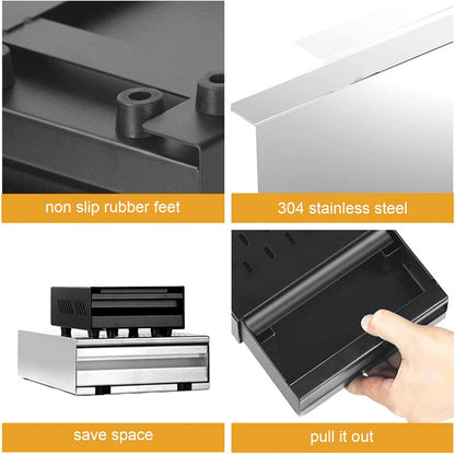 Stainless Steel Coffee Knock Box Drawer, Thickened Coffee Residue Powder Box for Household Shop, Coffee Machine
