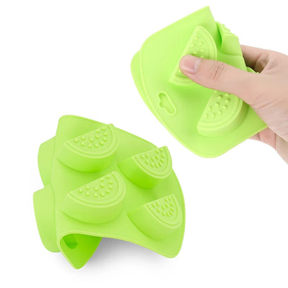 4 Pack Fruit Silicone Molds Set - Watermelon/Strawberry/Lemon/Pineapple Shapes for Gummy, Chocolate, Ice Cubes - Reusable Candy & Cake Decor Baking Tools