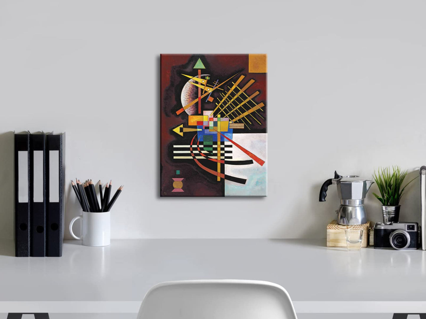 Wieco Art Framed Canvas Wall Art Composition VII, 1913 by Wassily Kandinsky Classic Abstract Famous Paintings Reproductions Canvas Wall Art for Home Decoration
