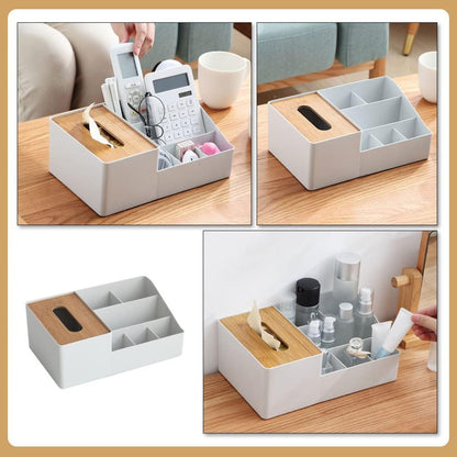 Cabilock Multifunction Hair Tool Organizer Box, Light Grey Desktop Storage for Home and Office Supplies