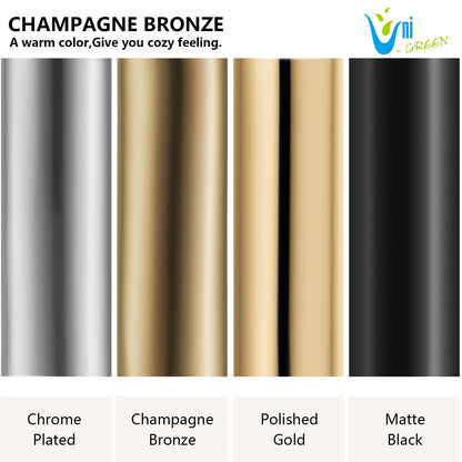 Uni-Green Champagne Bronze Shower Drain 4-1/4 Inch - Square Gold Shower Drain Kit with ABS Flange for 2" or 3" Pipe - Low Profile 304 Stainless Steel Shower Floor Drain Kit with Hair Carcher