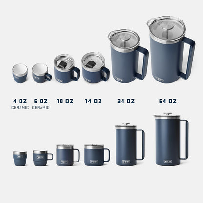 YETI Rambler 14 oz Ceramic Lined Stackable Mug, Vacuum Insulated, Stainless Steel with MagSlider Lid, Cherry Blossom