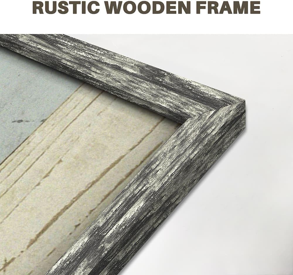 Kitchen Quotes Wooden Wall Art: Rustic Farmhouse Framed Funny My Kitchen My Rules Saying Print for Dining Room Decor