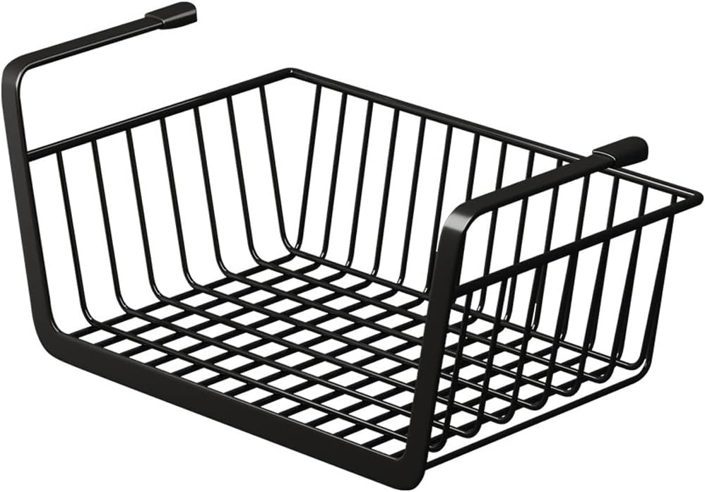 Zerodeko Under Shelf Basket - Hanging Wire Storage Baskets for Kitchen Pantry, Desk, Bookshelf Organizer