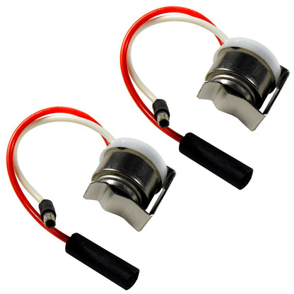 HQRP 2-Pack Defrost Thermostats Replacement for Frigidaire 5303917625 AP2592599