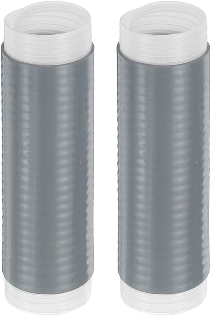 uxcell 2 Pcs Silicone Pan Handle Sleeve, Heat Resistant Cover Sleeve for Cast Iron Frying Pan Handle, Grey (S)