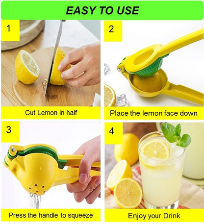 2Pcs Lemon Squeezer and Zester Grater Set, Citrus Juicer, Hand Press, Easy to Use, Ideal for Parmesan Cheese Grater, Lemon and Ginger Zester