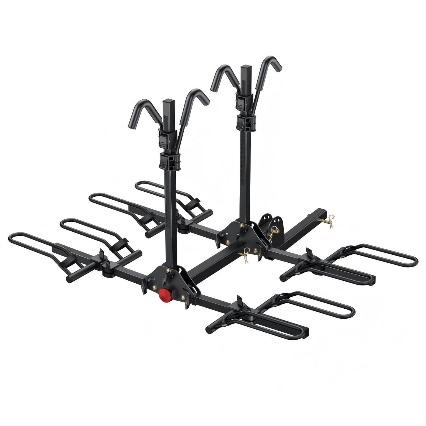 Young 4-Bike Rack Hitch Mount Platform Style Carrier for Cars Trucks SUVs Minivans with 2" Hitch Receiver, 4 Bikes X 40 lbs (160 lbs Total) Load Capacity for 2" Receiver