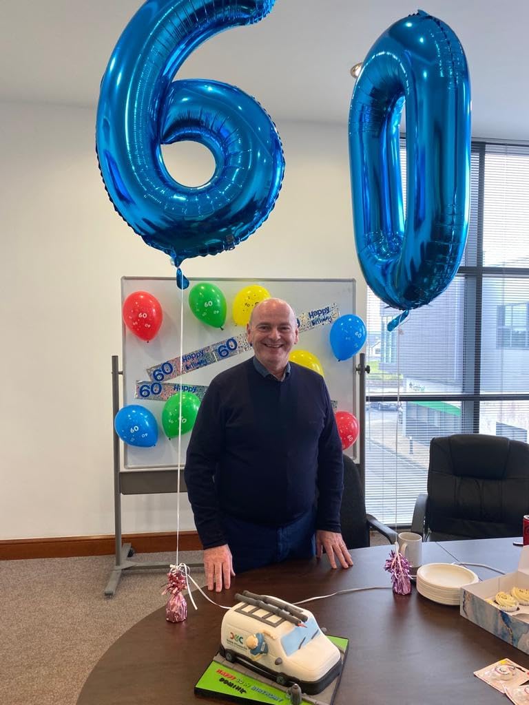 Metallic Blue Number 5 Balloon - 40 Inch Giant Foil Balloon for 5th Birthday Party Decorations
