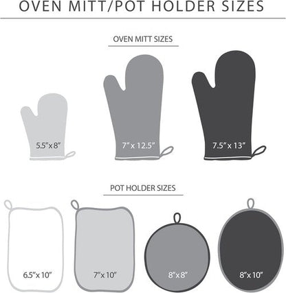 KitchenAid Two-Tone Oven Mitt Set - Contour Silver & Matte Black | 5.75" x 13" for Superior Heat Protection