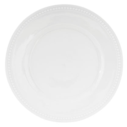 Everyday White by Fitz and Floyd, Beaded 16 Piece Dinnerware Set, Service for 4