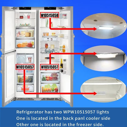 W10515057 LED Light Board Replacement for Whirlpool Refrigerator, Replaces AP6022533, PS11755866