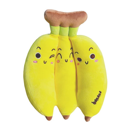 Hofun4U Banana Plush Pillow, A Bunch of Bananas Plush Stuffed Toy, Fruit Plushie Banana Hugging Pillow, Gift for Birthday, Valentine, Christmas (Yellow,17 inch)
