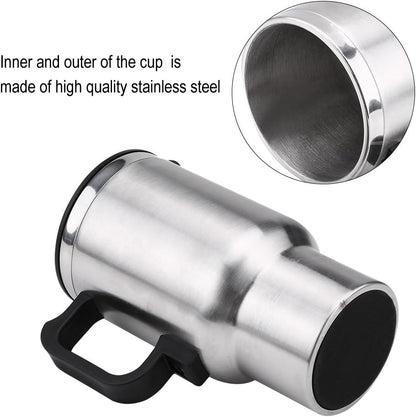 Hot Water Kettle Electric, Travel Kettle, 12V 450ml Stainless Steel Car Heating Cup, Portable