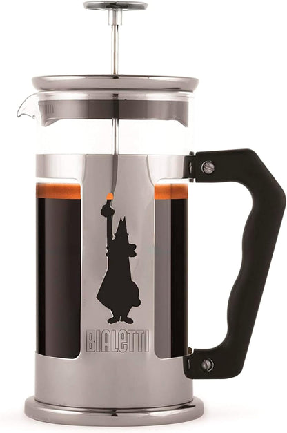 Bialetti 6860 Preziosa Stainless Steel 3-Cup French Press Coffee Maker, Silver