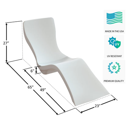 Las Olas Luxury Living Chaise Pool Lounger | Ultra-Comfortable Waterproof Pool & Patio Chase Lounge Chair for Outdoors | Up to 9" of Water, UV & Fade Resistant, Made in USA, Easy Tool-Free Assembly