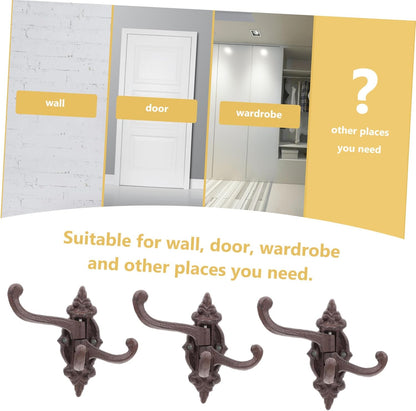 Movable Wall Hook Coat Hangers, Metal Clothes Hanger, Cast Iron Hooks for Wall Mounted Utility Clothing Rack