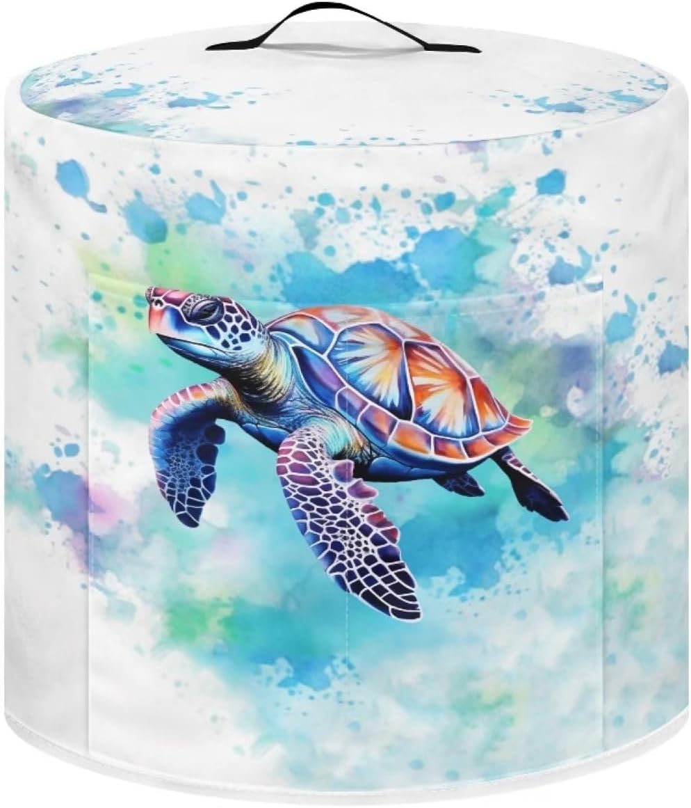 Sea Turtle Dust Cover for Instant Pot 6-8 Quart, Insulated Pressure Cooker Cover with Pockets for Accessories