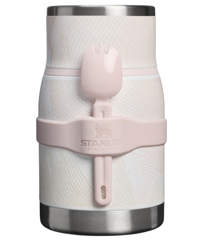 STANLEY Adventure To-Go Food Jar and Spork 24 oz | Vacuum Insulated Food Container | Wide Mouth Screw On Lid | Packable for Travel | Stainless Steel with Leakproof Lid | BPA-Free | Sahara Plume