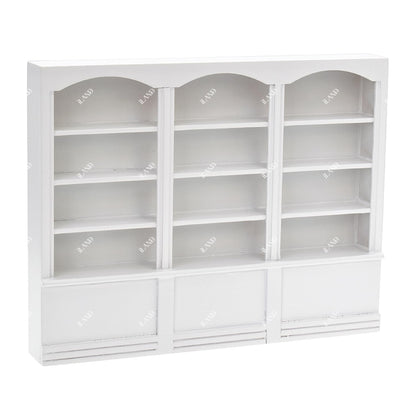 iLAND Dollhouse Bookshelf 1/12 Scale Dollhouse Furniture Mini Wooden Bookshelf for Miniature Books Mini Bookcase 1/12 Scale Accessories Mini Library Doll House Living Room Books Shelf Miniature Gifts