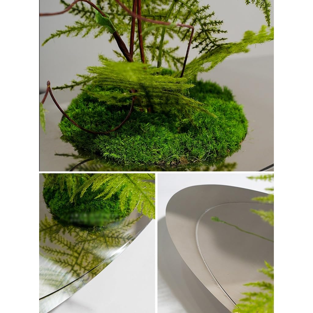 Artificial Bonsai Tree Light Luxury Hotel Living Room Table Floral Arrangement Stainless Steel Decoration Simulated Indoor Greening Fake Tree