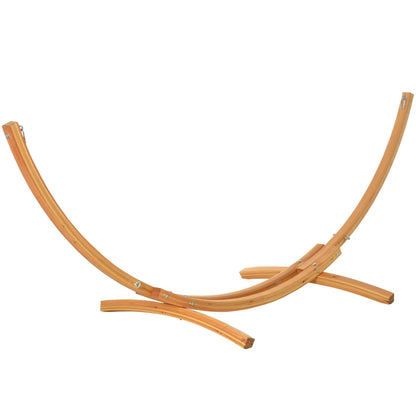 10.6' Wooden Hammock Stand GPicnic Camp Accessories, 264lbs, Natural