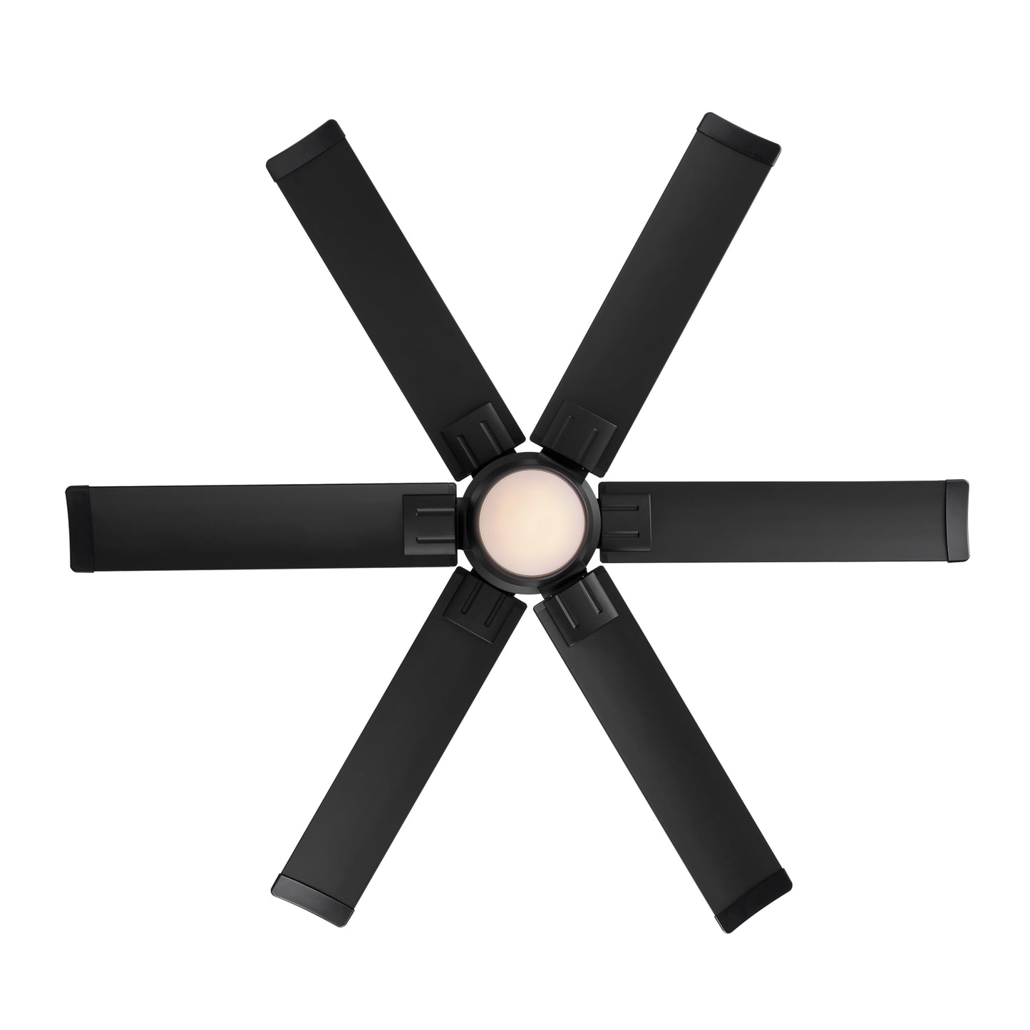 MINKA-AIRE Soarin 56" 6-Blade 5CCT LED Smart Ceiling Fan - Coal and Coal Blades with White Lens