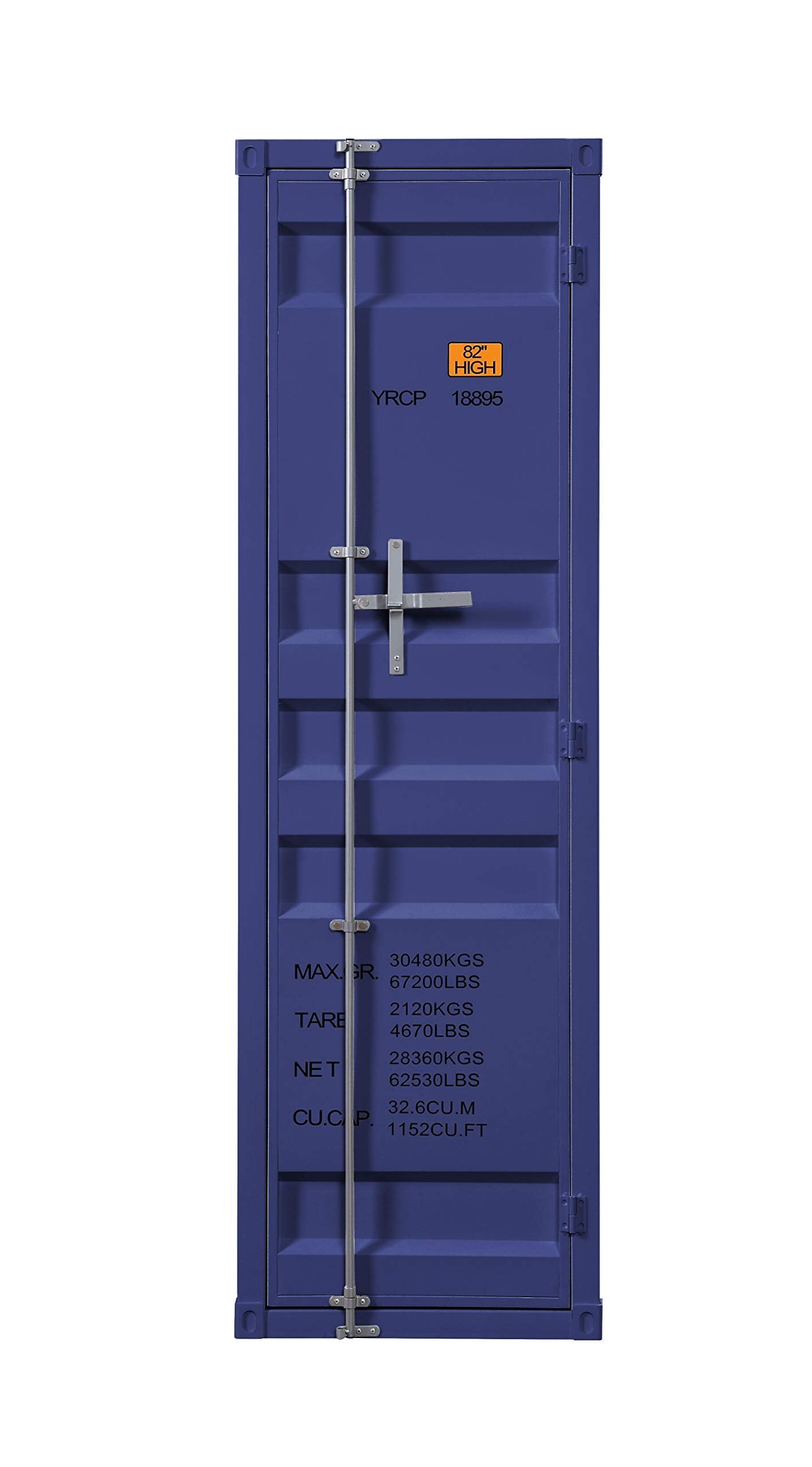 Acme Cargo Wardrobe Armoire with 1 Door in Blue