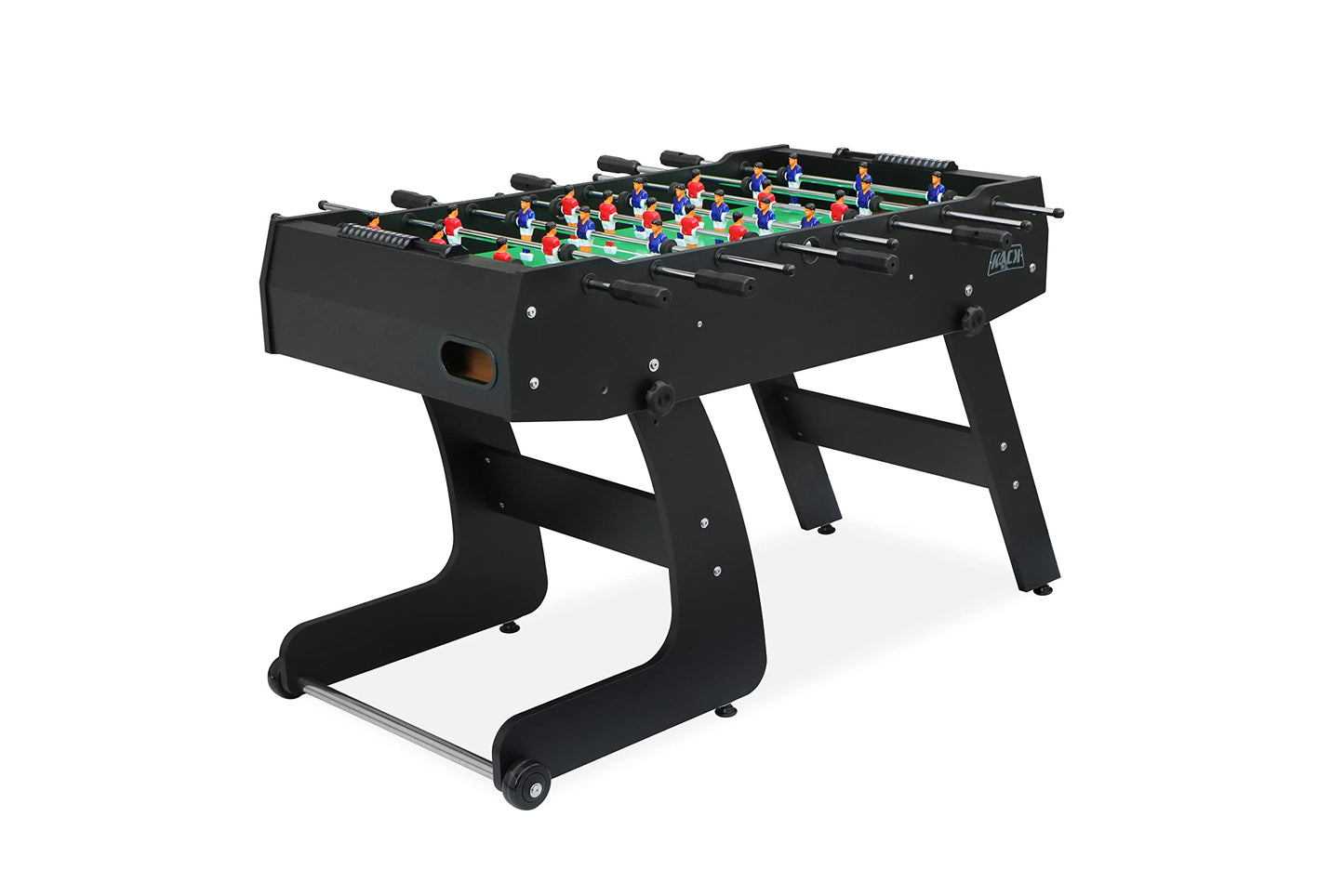 KICK Monarch 48" Folding Foosball Table (Black) – Compact Indoor Game Table