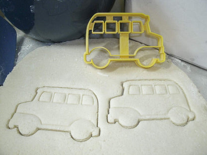 School Bus Cookie Cutter, Detailed Side View, 1 Piece, Yellow, Made in USA, PR837