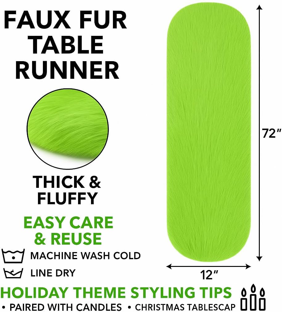12 90 Inches FabricLA Navy Blue Faux Fur Accent Cut x with Rounded Edges for Holiday & Christmas Decor
