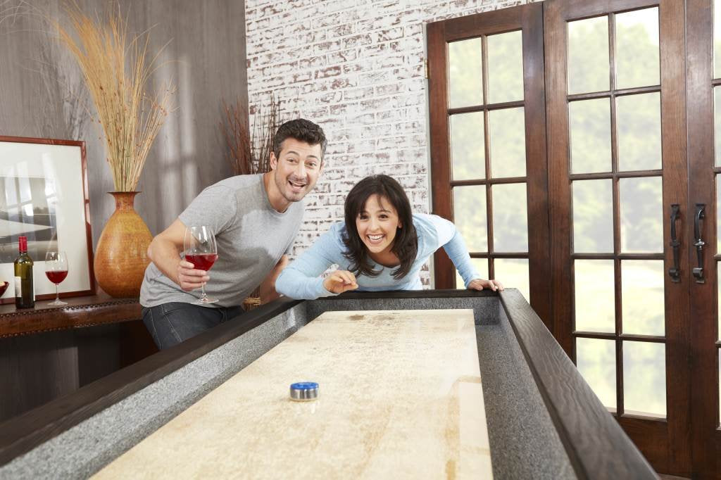 Playcraft Brazos River 12' Weathered Black Pro-Style Shuffleboard Table