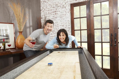 Playcraft Brazos River 12' Weathered Black Pro-Style Shuffleboard Table