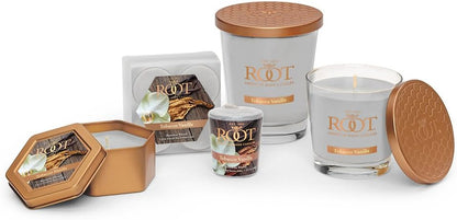 Root Candles Honeycomb Traveler Scented Beeswax Blend Candle in Tobacco Vanilla, 4-Ounce