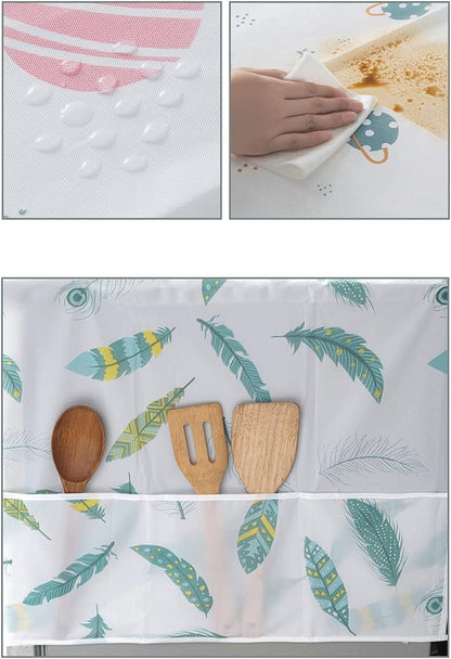Refrigerator Dust-Proof Cover - Waterproof PEVA Material with Storage Pockets for Multi-Purpose Use
