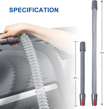 LANMU Flexible Crevice Tool Vacuum Hose for Dyson V15 V12 V11 V10 V8 V7, Attachments for Hard-to-Reach Areas