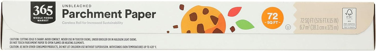 365 by Whole Foods Market Unbleached Parchment Paper, 72 Sq Ft