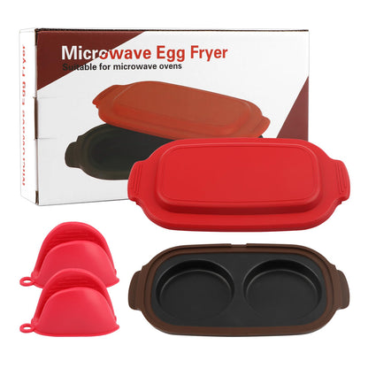 Microwave Egg Cooker Portable Poacher/Fryer Egg,Microwave Egg Poacher for 2 Eggs,Egg Cooker for Breakfast Sandwiches Maker for 2 Eggs,for Kitchen, Travel
