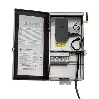 Kichler Smart Control Timer in Black, Wi-Fi Enabled Landscape Lighting Automation (2.5" W x 2.25" H x 4" L), 16085BK