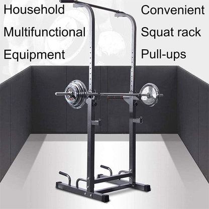 FENOKD Adjustable Squat Rack Pull Up Station Horizontal Bar Home Fitness Equipment Free-Standing Fitness Workout Station, Barbell Rack Home Gym