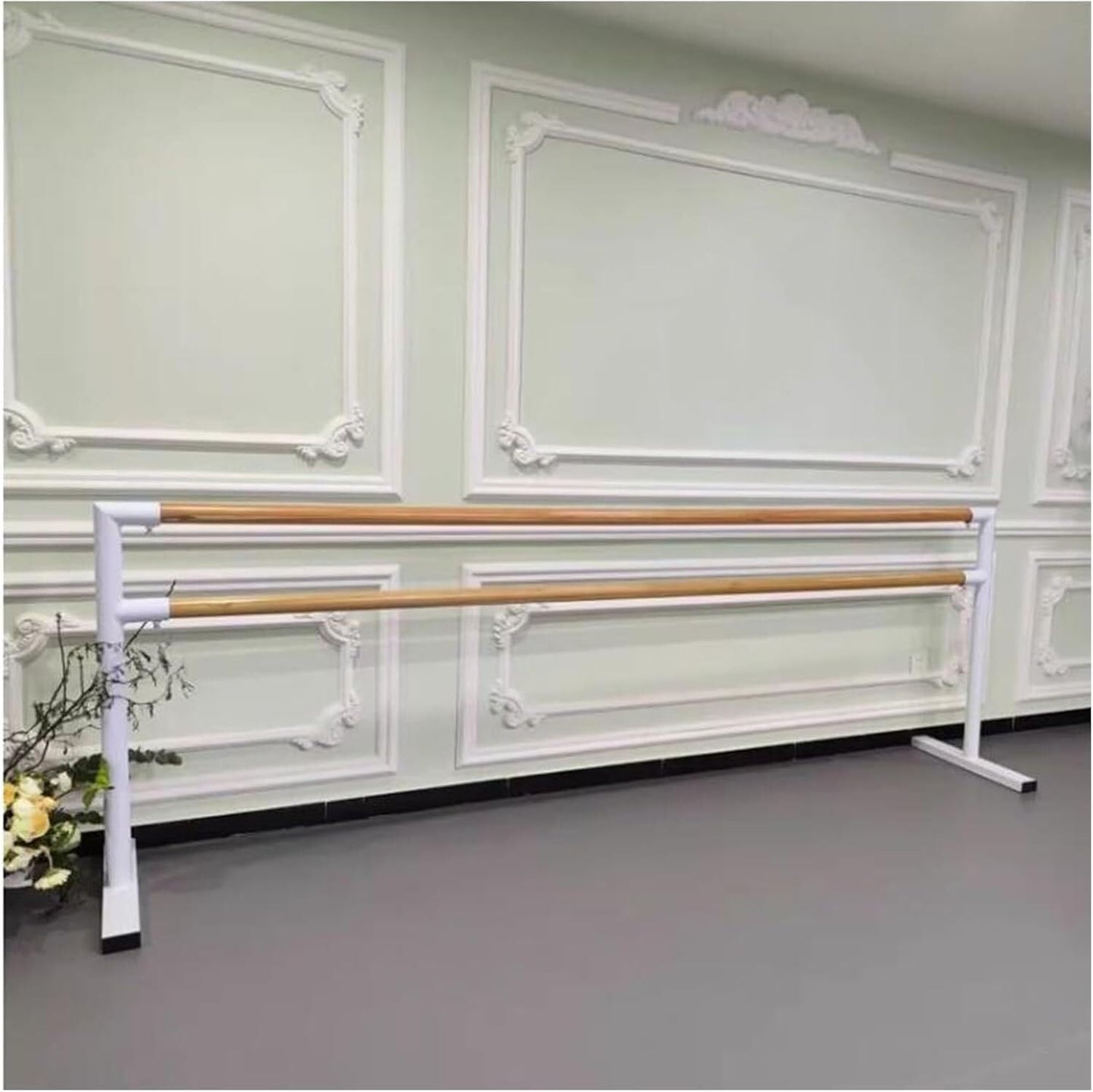 VUBYSG Independent Portable Mobile Dance Pole Fitness Equipment for Adults and Children, Stretching Ballet bar, White - 100cm,White-100cm