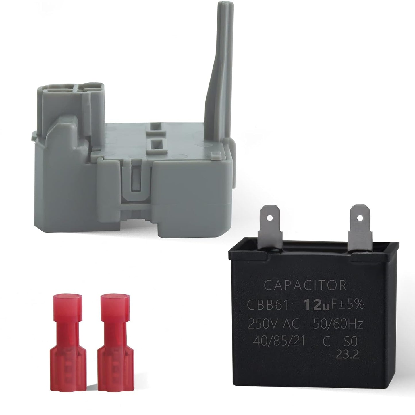 W10189190 TSD2 Refrigerator Compressor Overload Start Relay Combination W10662129 Capacitor by PANDEELS, Replacement